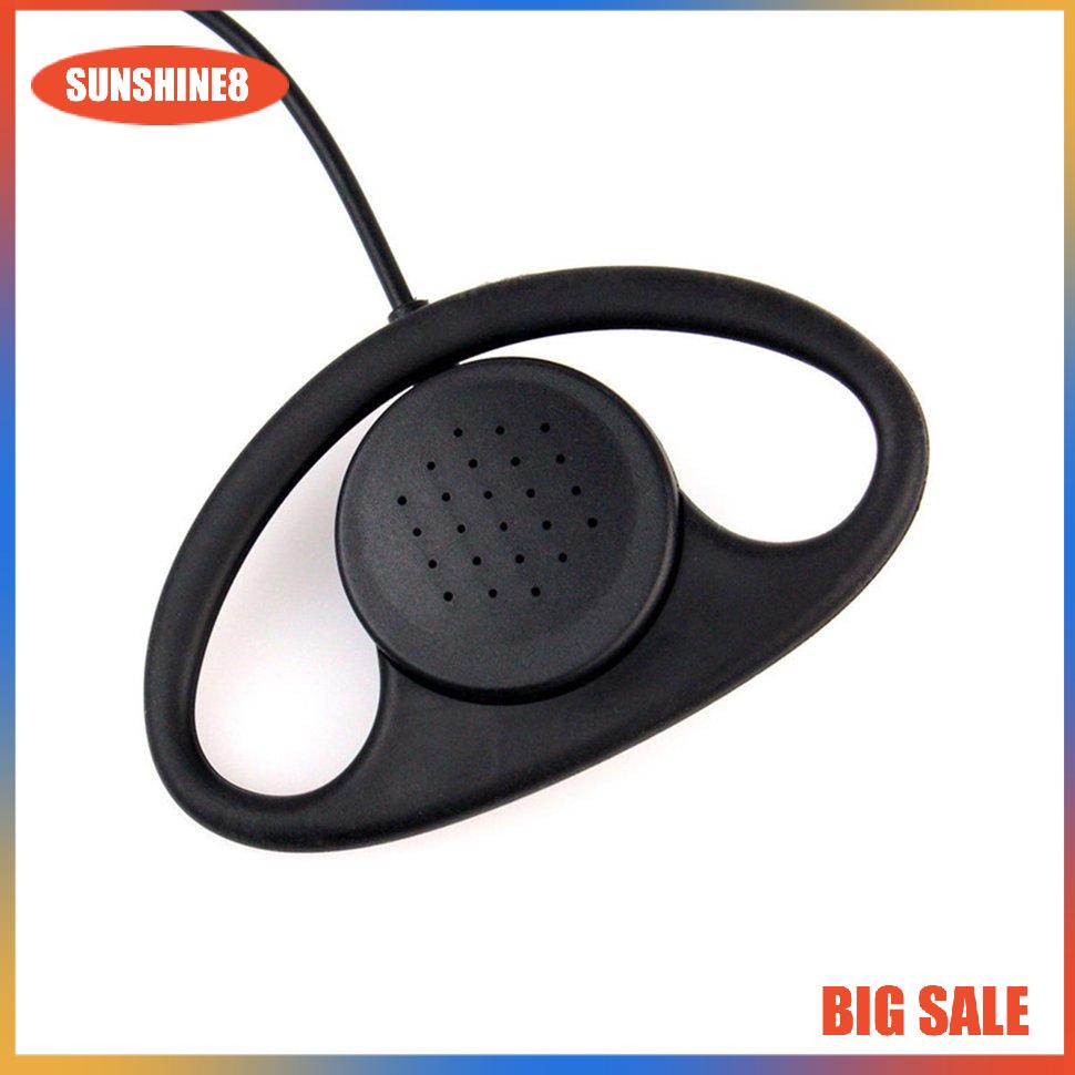 【SUN】3.5mm D-Shape Listening Curve Headset For Two Radio Transceivers Walkie Radio