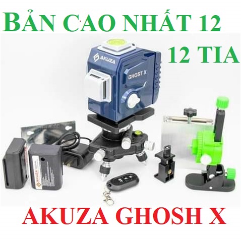 Máy Cân Bằng Laze 12 Tia Xanh Cao Cấp AKUZA GHOSH X - Máy Cân Mực Laser 12 Tia AKUZA