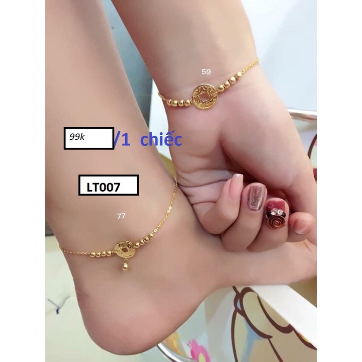 Lắc tay - Lắc chân kim t iền mạ vàng 18k- Trang sức cao cấp