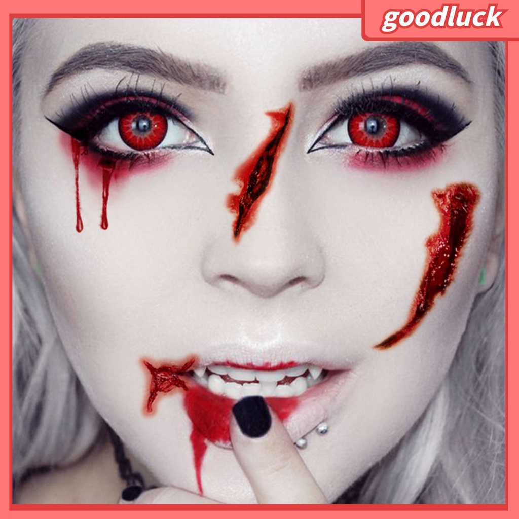 Set 10 Tấm Hình Xăm Dán Tạo Hiệu Ứng 3D Không Gây Đau Dùng Hóa Trang Halloween