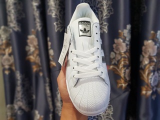 [Full Box - Free Ship] Giày thể thao Sneaker Superstan tem Bạc NH01