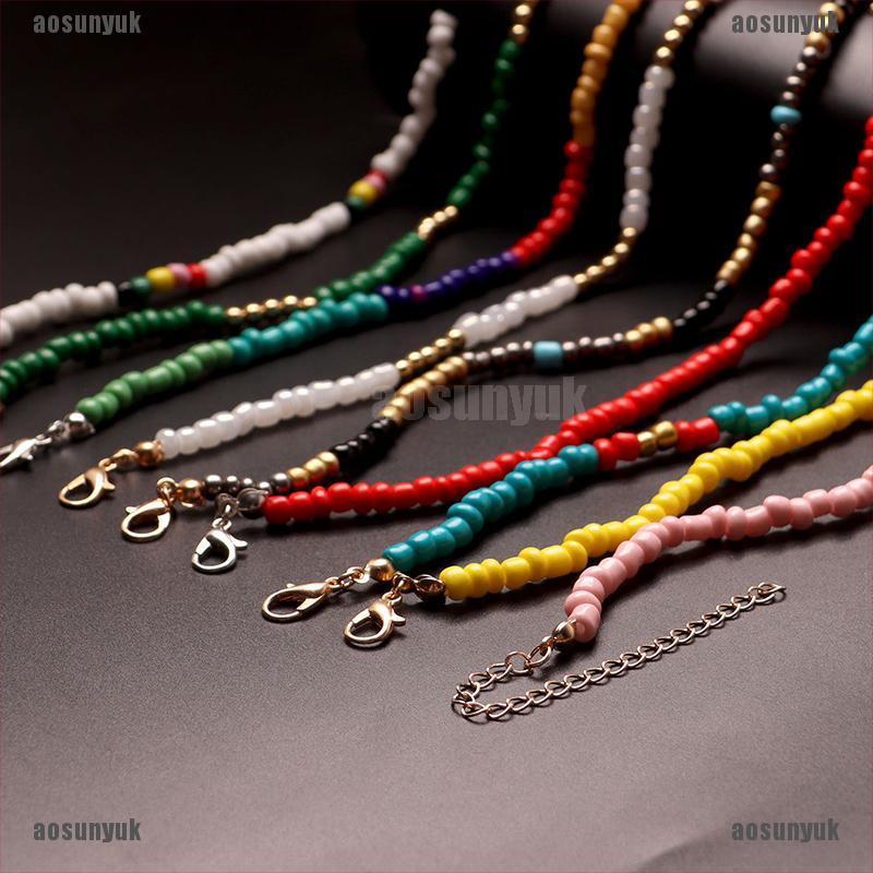 Vòng Cổ Choker Chuỗi Hạt Nhỏ Mặt Bướm Ngôi Sao Nhiều Màu Sắc Phong