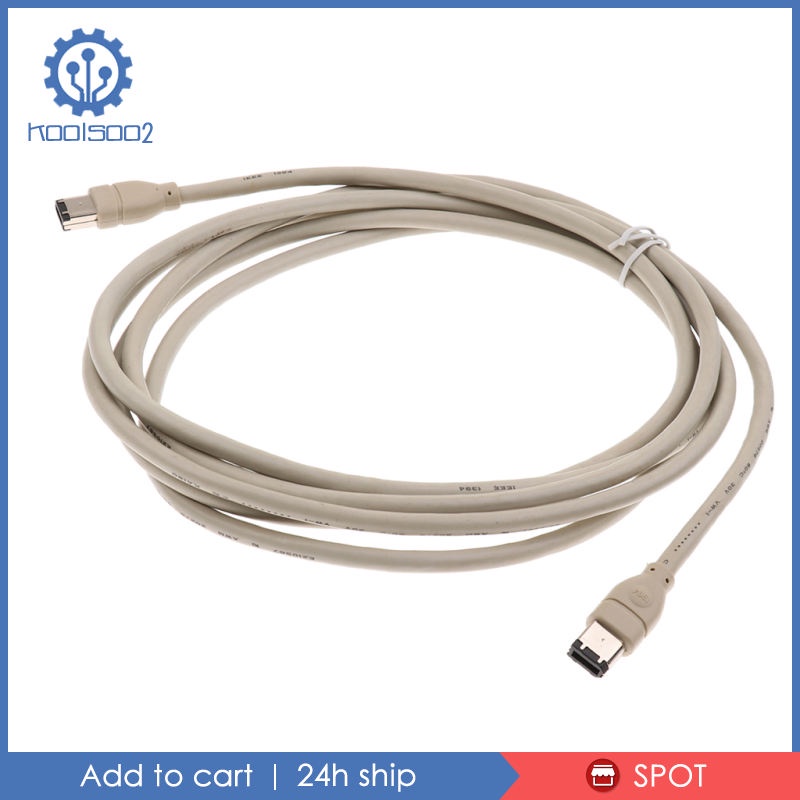 Cáp Lửa Koolsoo2 1394 6 Pin Sang 6Pin DV-OUT Máy Quay 3Meter Màu Xám