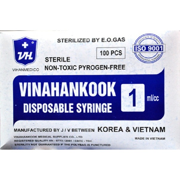 100 Bơm tiêm Vinahankook 1ml