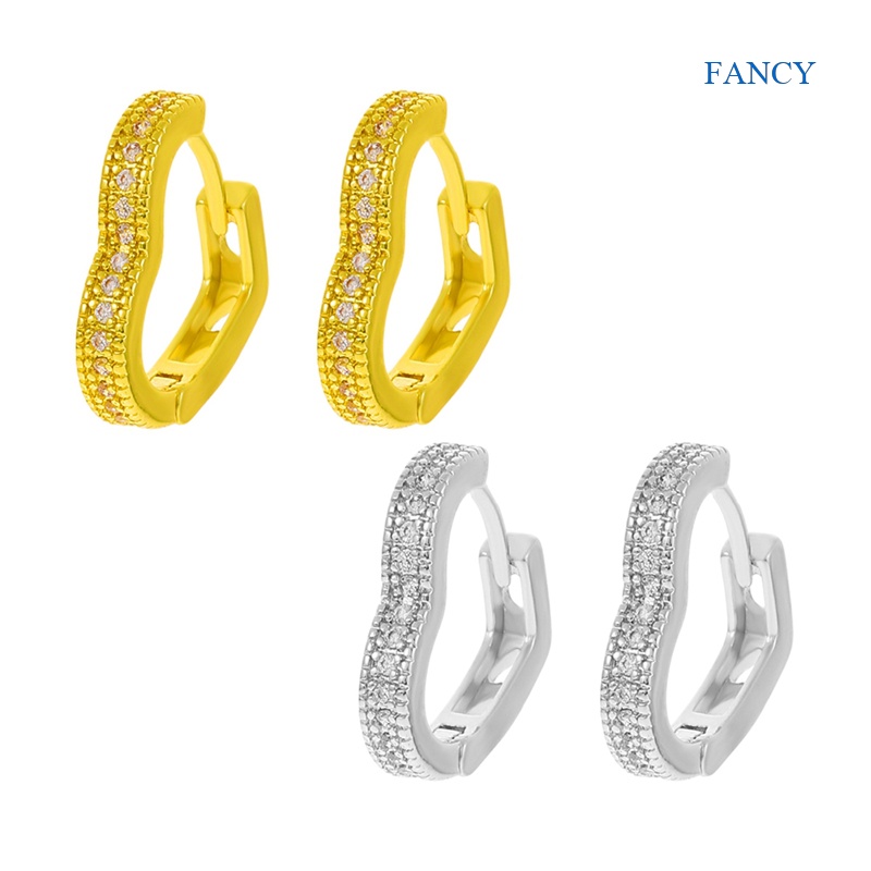 Đôi Khuyên Tai Hình Trái Tim Tua Rua Đính Đá Thời Trang Cho Nữ