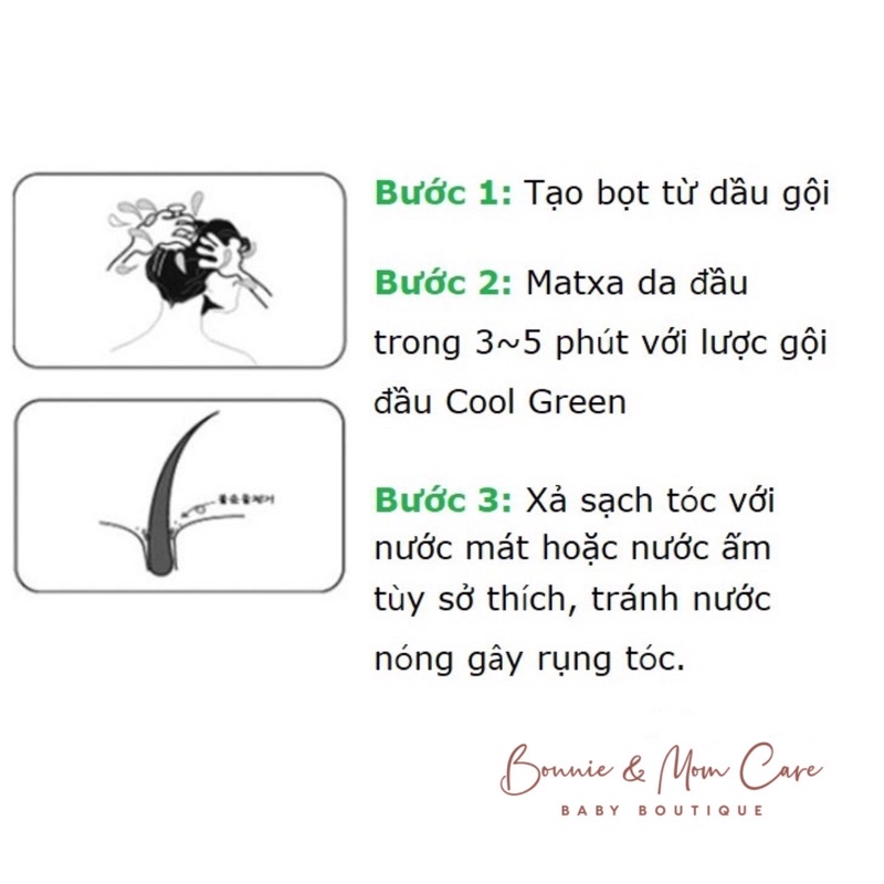 Lược gội đầu, giảm rụng tóc massage đầu Mariatti Cool Green 020 Hàn Quốc