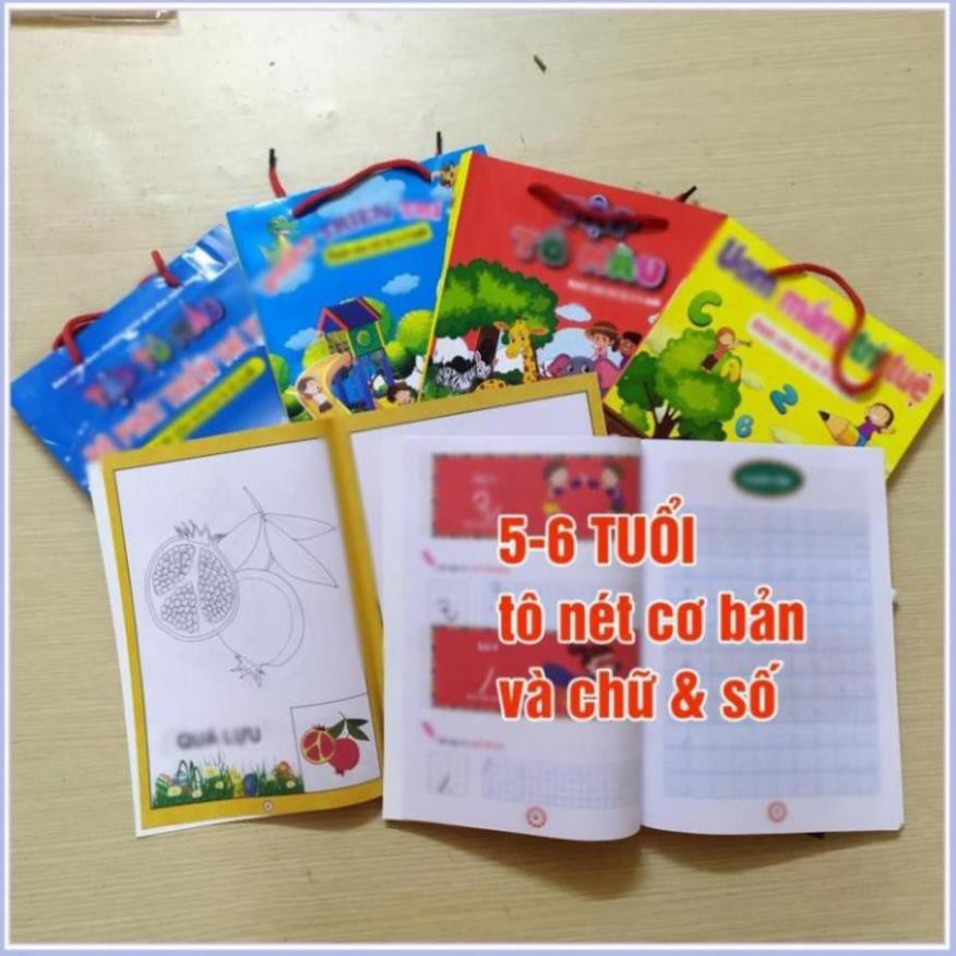 Set 8 Bộ Tranh tô màu nhiều chủ đề và phát triển trí tuệ cho bé từ 3 đến 6 tuổi