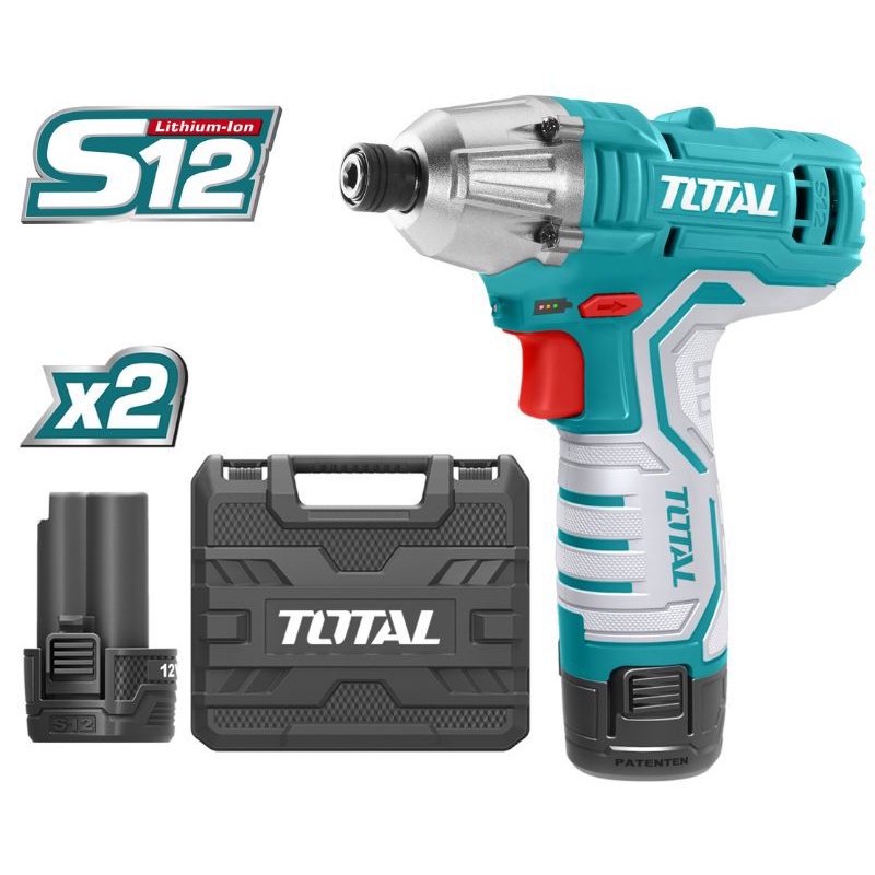 MÁY SIẾT VÍT PIN TOTAL 12V (S12) CHÍNH HÃNG MÃ: TIRLI1201