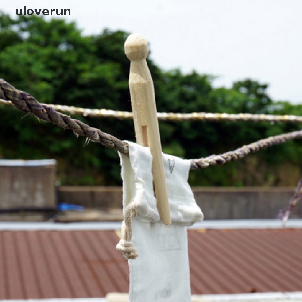 Bộ 5 Kẹp Gỗ Treo Quần Áo Búp Bê Truyền Thống