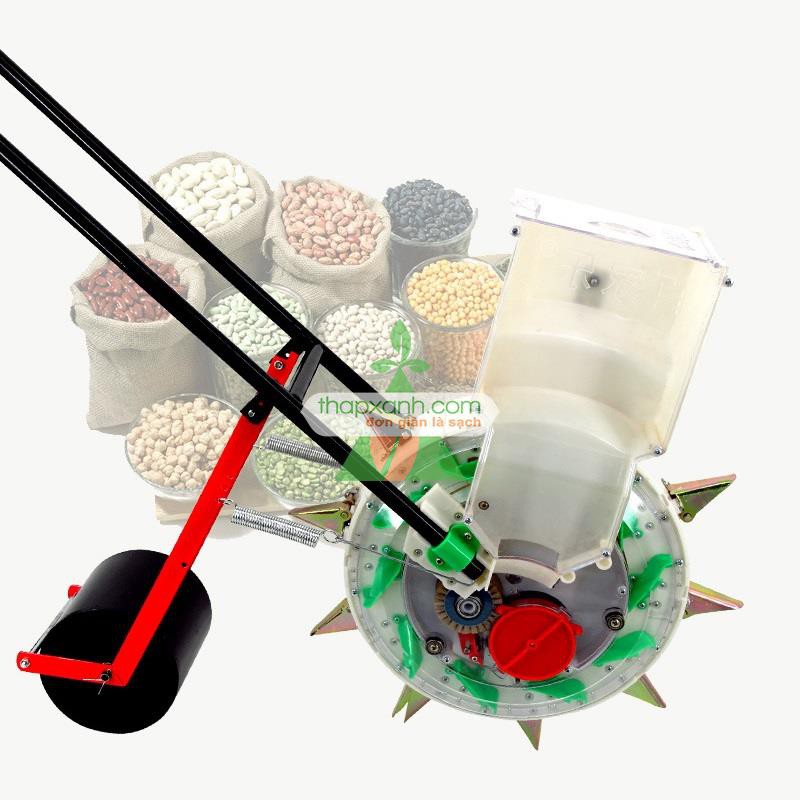 Máy gieo hạt tự động 8 răng, Máy gieo hạt 1 hàng bánh lăn 20cm, Máy gieo đậu phộng, Lạc