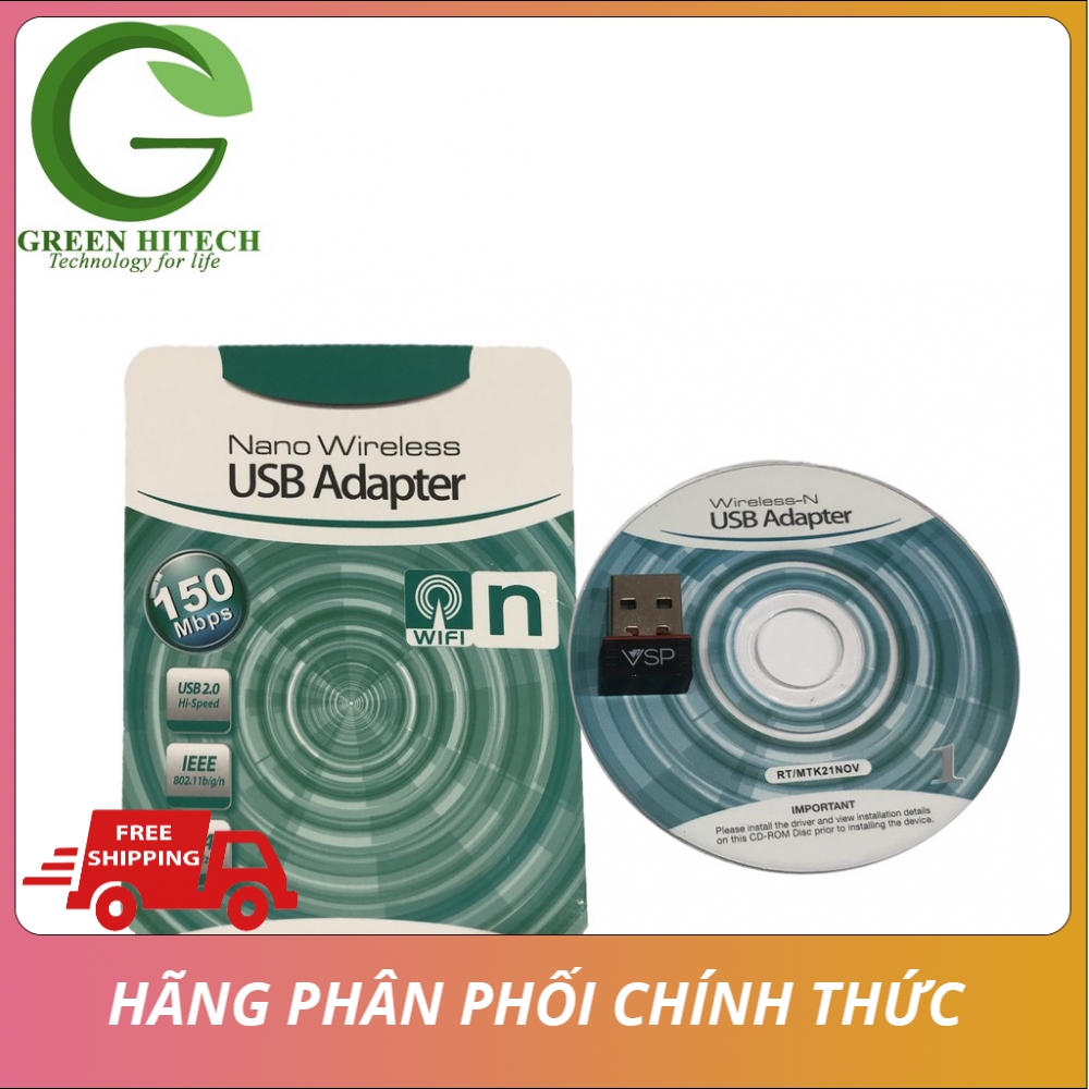 USB Thu Wifi Mini 150Mbps Không Anten kèm đĩa CD | BigBuy360 - bigbuy360.vn