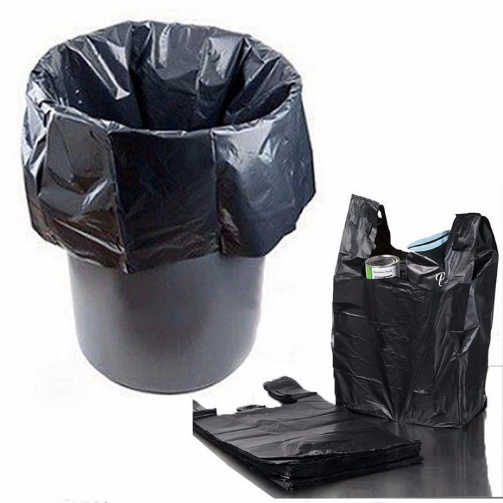 1 kg Túi đựng rác màu đen có quai loại 5kg 10kg 20kg hàng loại 1 công ty chất lượng dai bền tiện lợi đóng gói hàng hoá