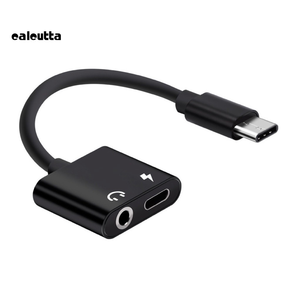 Cáp sạc 2 trong 1 kết nối tín hiệu âm thanh Type-C và 3.5mm