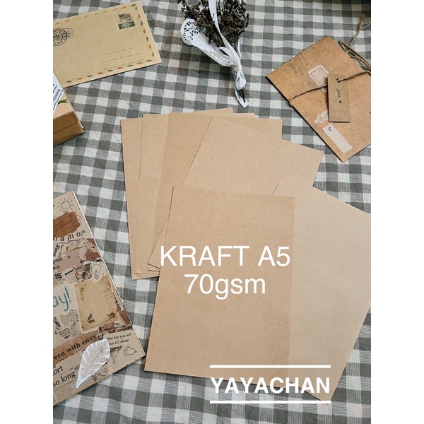 [Vintage] Giấy kraft A4/A5 làm thiệp/thư handmade màu sắc da bò vintage