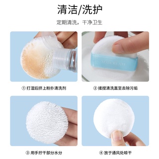 Bông đánh phấn Cushion MayCreate Mút Tròn Tán Phấn Nước cao cấp Luxuka MC11 (5 cái)