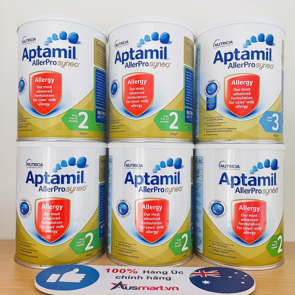Aptamil Allerpro Syneo Sữa Cho Bé Dị Ứng Đạm Bò Hộp 900gr (Bill Úc)