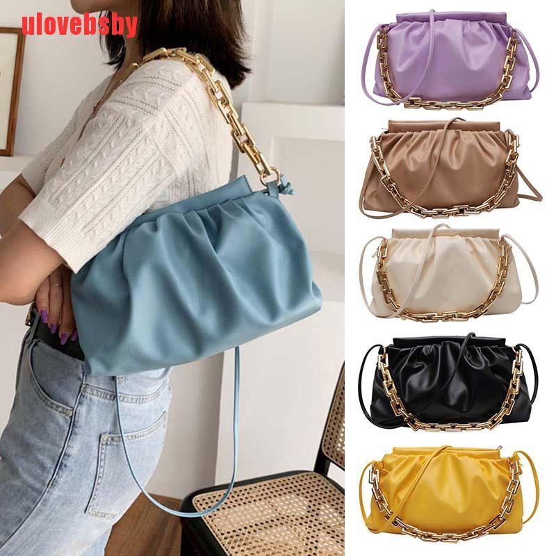 [ulovebsby]Cloud Women Bags Chain Sling Bag Shoulder Crossbody Bags Handbags Totes Bag