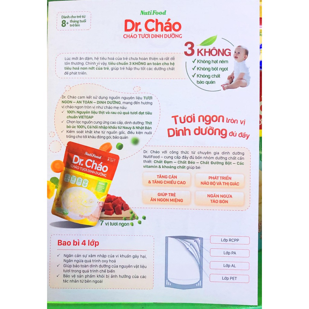 Cháo tươi dinh dưỡng Dr.Cháo gói 240g - Lươn đậu xanh