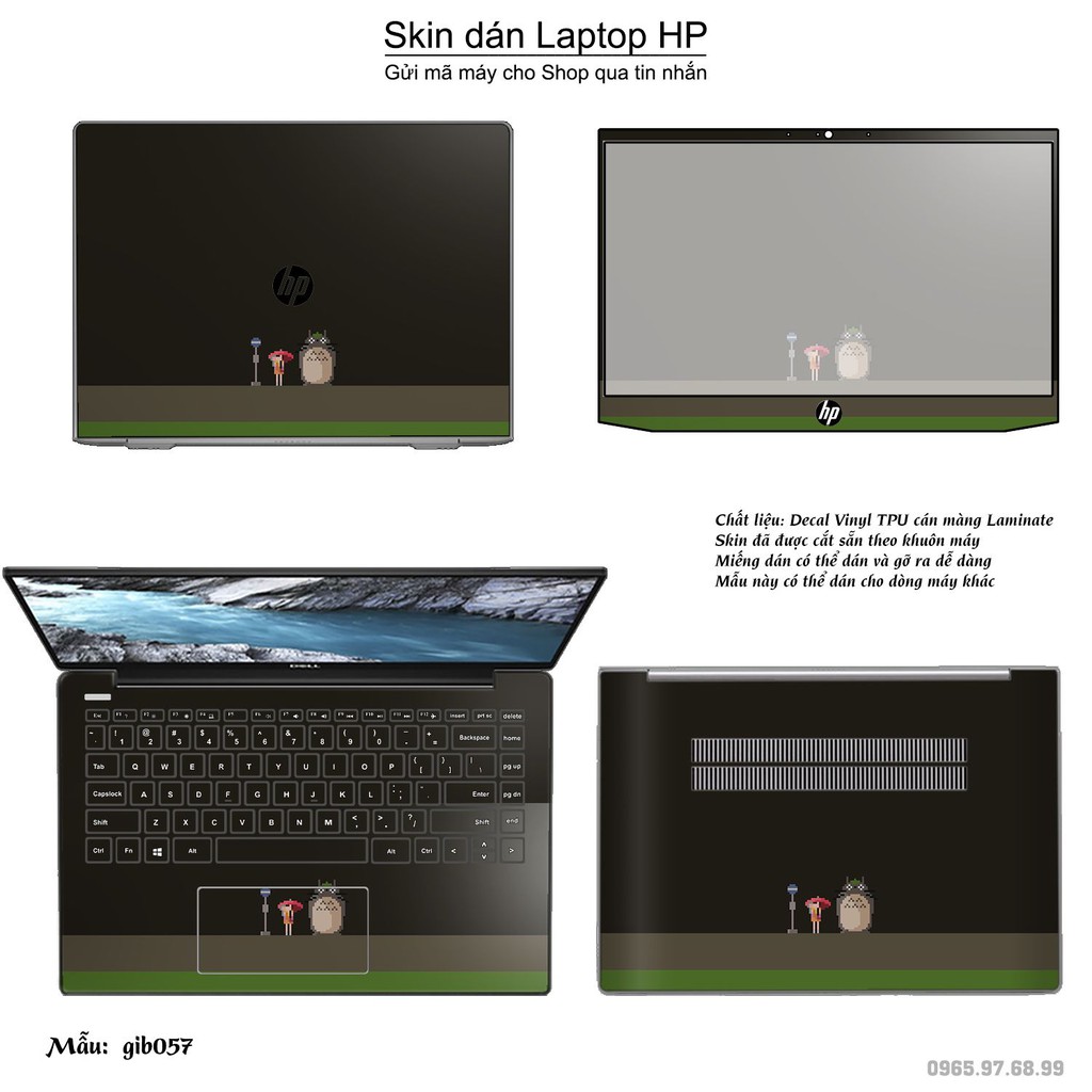 Skin dán Laptop HP in hình Ghibli _nhiều mẫu 9 (inbox mã máy cho Shop)