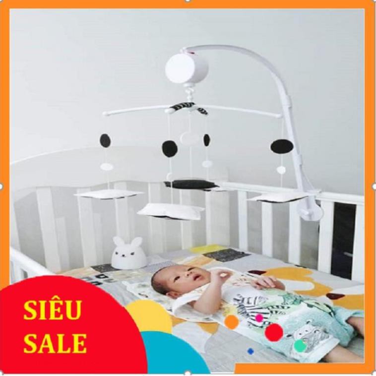 [RẺ NHẤT SHOPEE] Treo Nôi Đen Trắng Khung J Hộp Nhạc 6 Bài -  Đồ Chơi giáo Dục Sớm Montessori (Dành cho Trẻ Sơ Sinh)