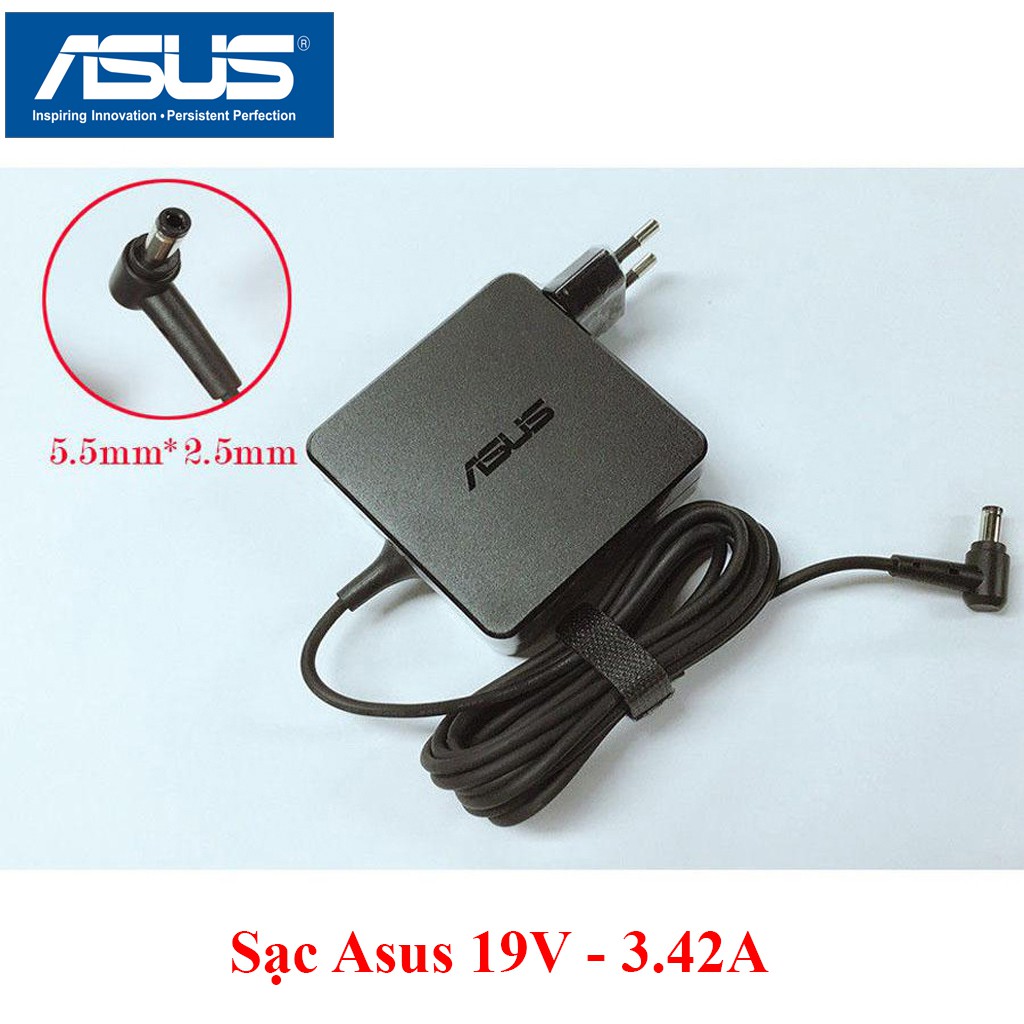 Sạc Laptop Asus X550 P550 K501 K45A K55A X450 F451 X551 X552 F454 F554 F555 19V – 3.42A Sạc Vuông ZIN chân thường to