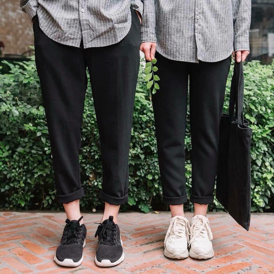 Quần Baggy Kaki trơn quần ống suống form nam nữ Unisex - GIN STORE