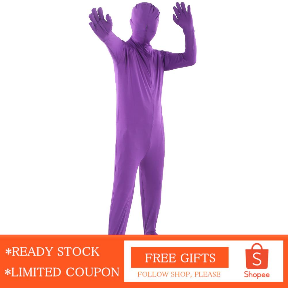 Alwaysonline Purple Screen Suit  Portable No Wrinkle Polyvinyl Chloride Fiber Breathable Photography Chromakey Bodysuit for