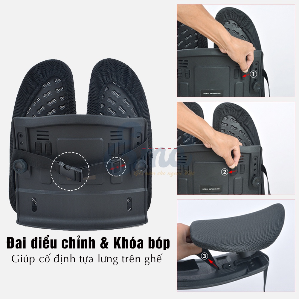 Tựa lưng ô tô chuẩn công thái học EMA - Lái xe an toàn từ tư thế ngồi chuẩn công thái học