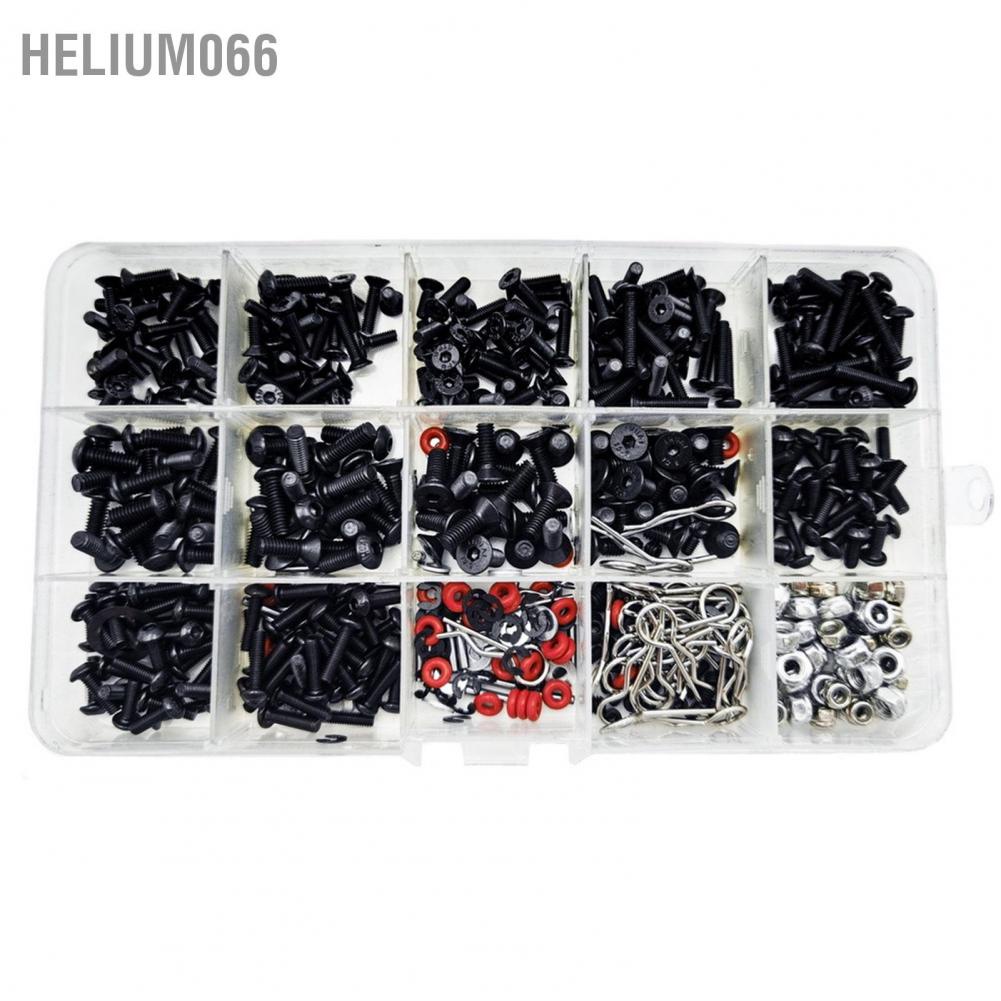 Helium066 Vít Đai ốc Bộ nhiều kích cỡ xe RC kim loại để sửa chữa tải đường bộ