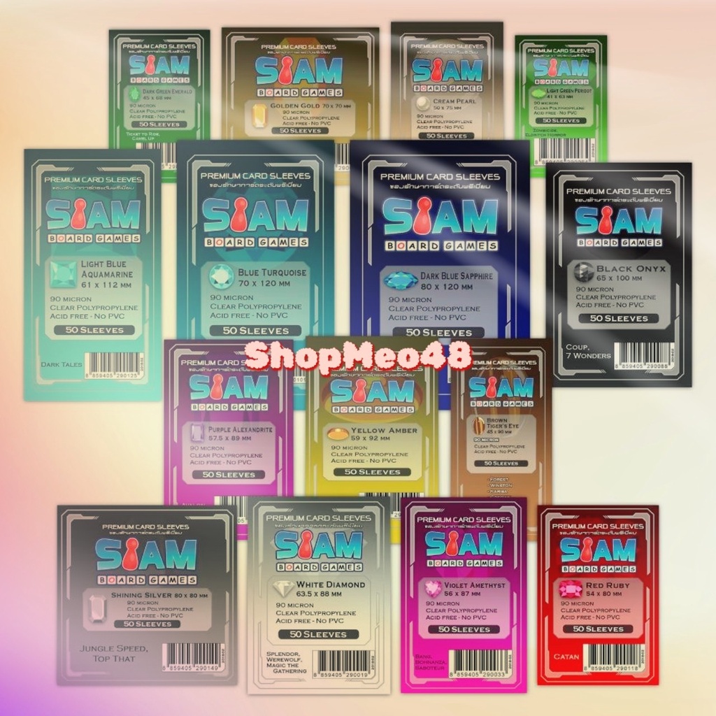 CÓ SẴN Sleeve SIAM bọc card thẻ bài [nhiều kích thước] Shop48