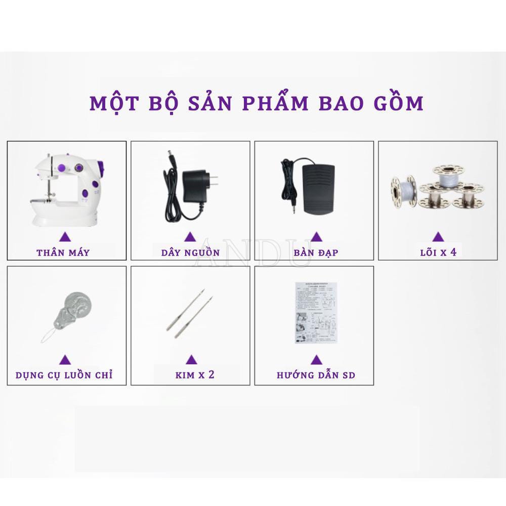 Máy Khâu Mini Gia Đình Cầm Tay Tiện Dụng, Máy May CMD Tự May