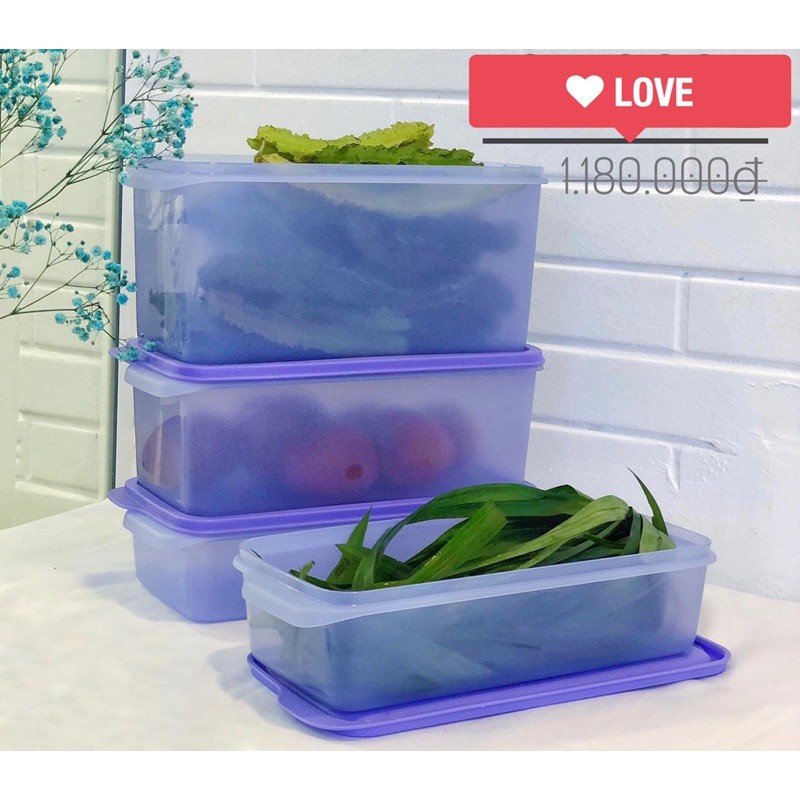 Tupperware- hộp trữ ngăn mát tím - freeship + quà tặng | BigBuy360 - bigbuy360.vn