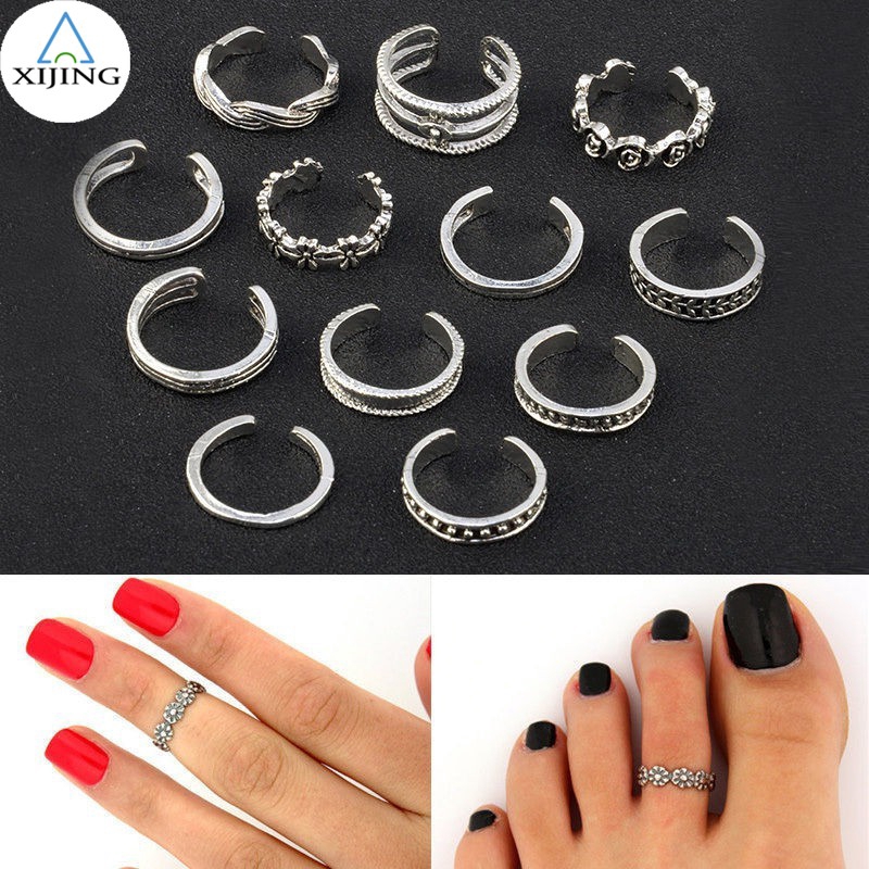 Bộ 12 chiếc nhẫn khắc họa tiết đẹp mắt