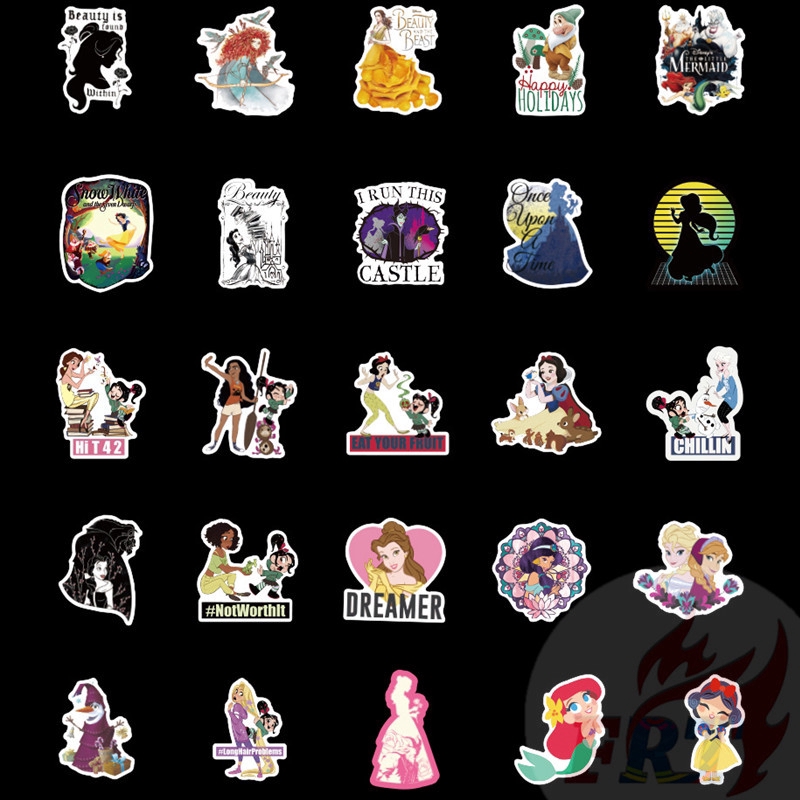 ❉ Beautiful Princess Series 01 Giấy và decal dán tường ❉100Pcs/Set Princess Mixed Luggage Laptop Skateboard Doodle Stickers
