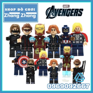 Đồ chơi Xếp hình Iron man Thor Captain America Hawkeye Black widow Winter Soldier Marvel Minifigures Decool 0205 0210