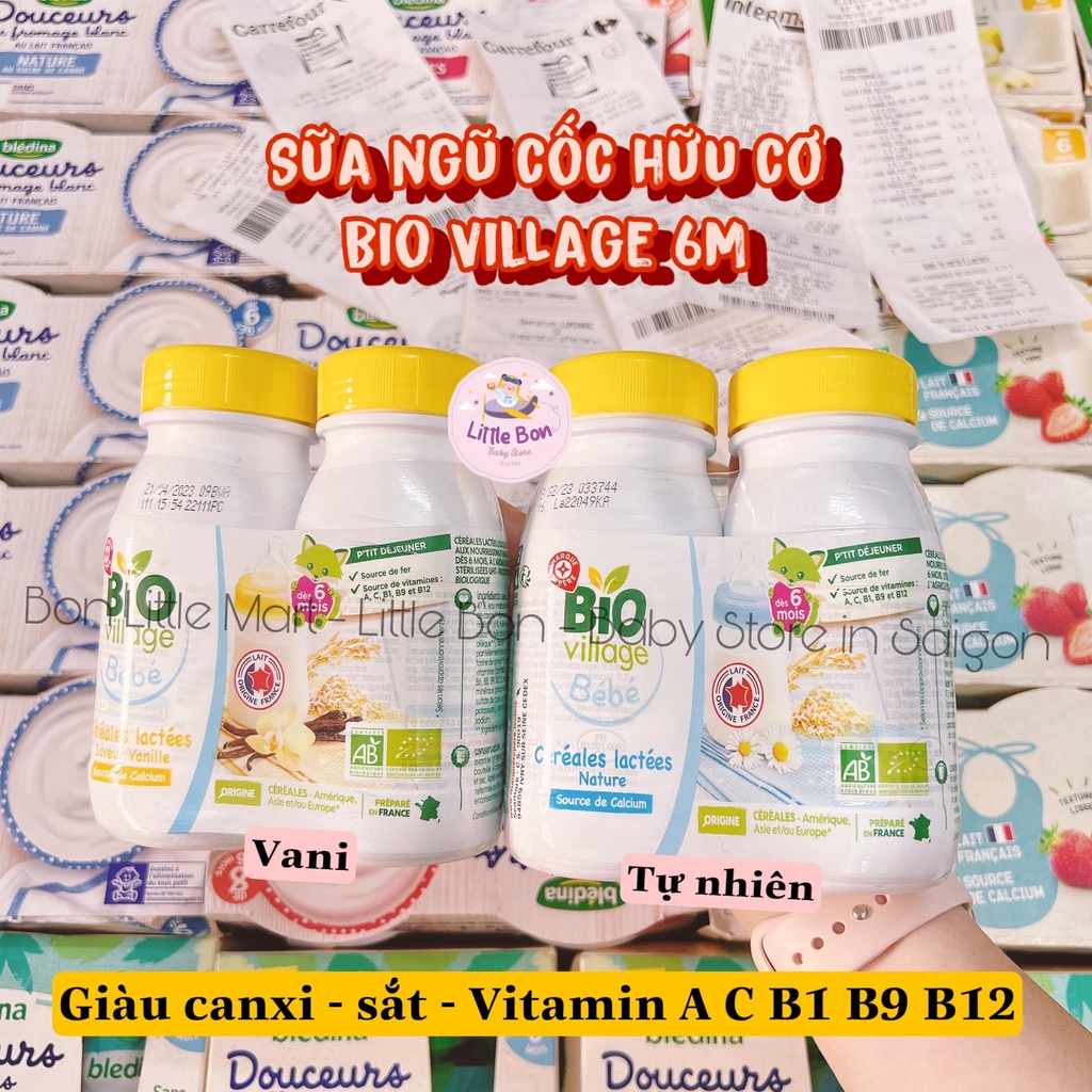 Sữa nước ngũ cốc hữu cơ bio village pháp cho bé 6 tháng - ảnh sản phẩm 1