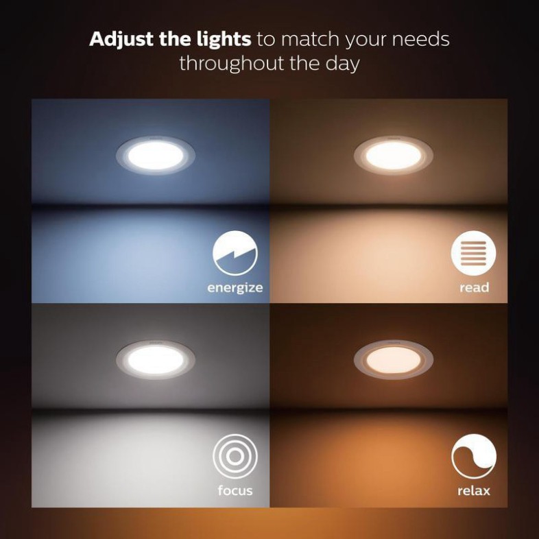 Đèn LED Downlight âm trần nhà thông minh Xiaomi Philips Smart Home điều khiển từ xa cho nhà thông minh giá rẻ có APP