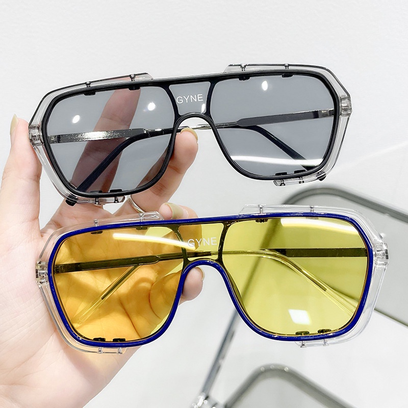 Kính Mát Một Mảnh Gọng Lớn Không Đối Xứng Thời Trang Cho Nam Và Nữ