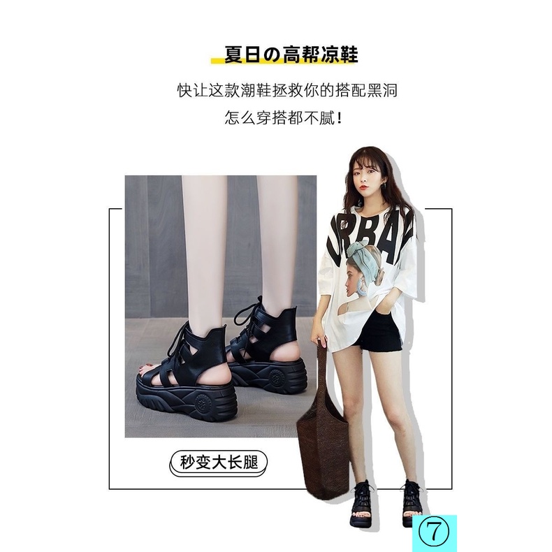 Giày Sandal Đế Xuồng Dày Dặn Bằng Da Mềm Chống Trượt Thoải Mái Thời Trang Xuân Hè 2022 Dành Cho Bạn Nữ