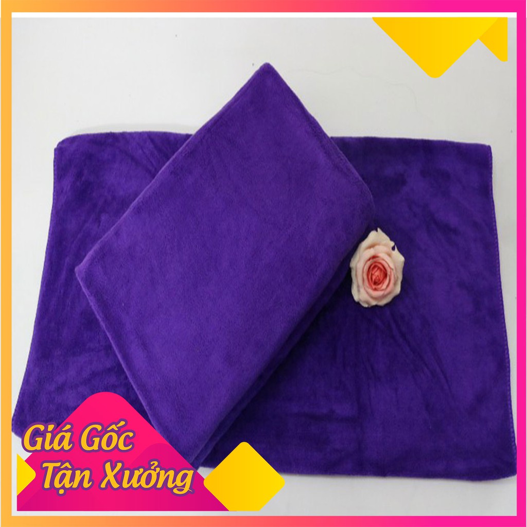 Khăn mặt, Khăn Quấn Tóc Microfiber NAM PHONG Cao Cấp Màu tím 35*75cm