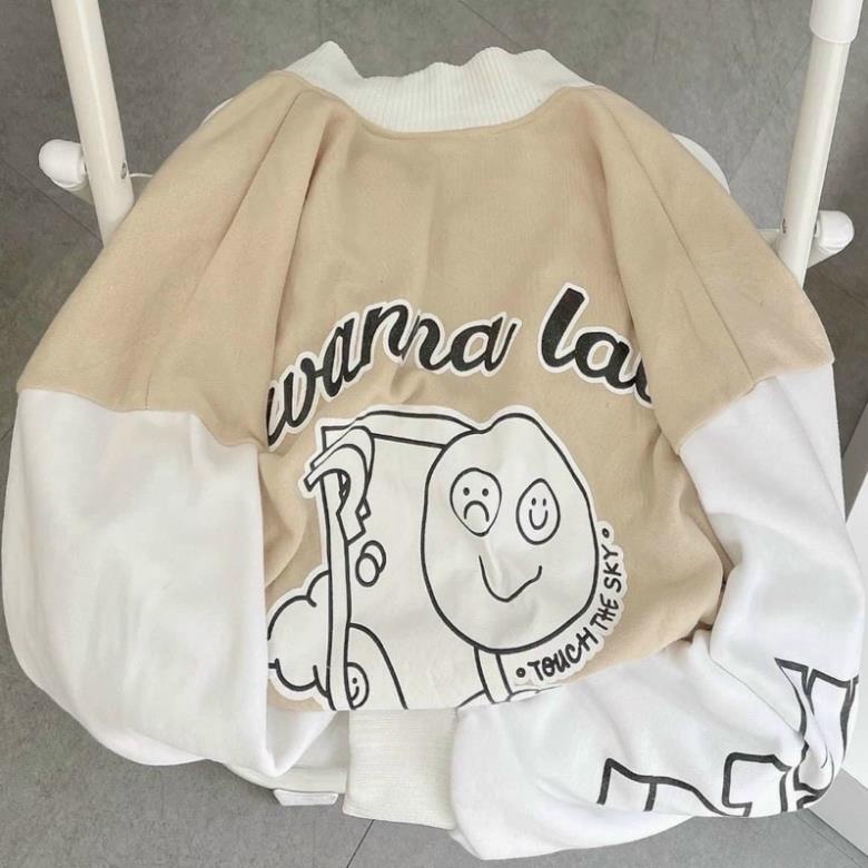 Áo Khoác Nỉ CARDIGAN In WANNA LAB Form Rộng Unisex của SixK Store Unisex