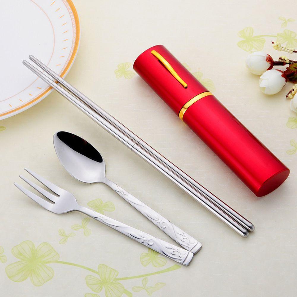 Bộ Muỗng Đũa Nĩa Gấp Gọn Kèm Hộp Đựng Tiện Lợi