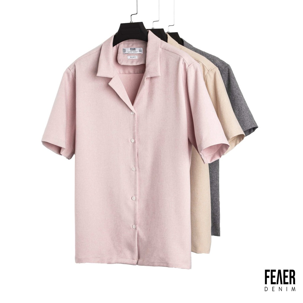 Áo sơ mi nam họa tiết FEAER vải Linen thoáng mát, ít nhăn form suông Bismas, 3 MÀU |new arrival 2021|