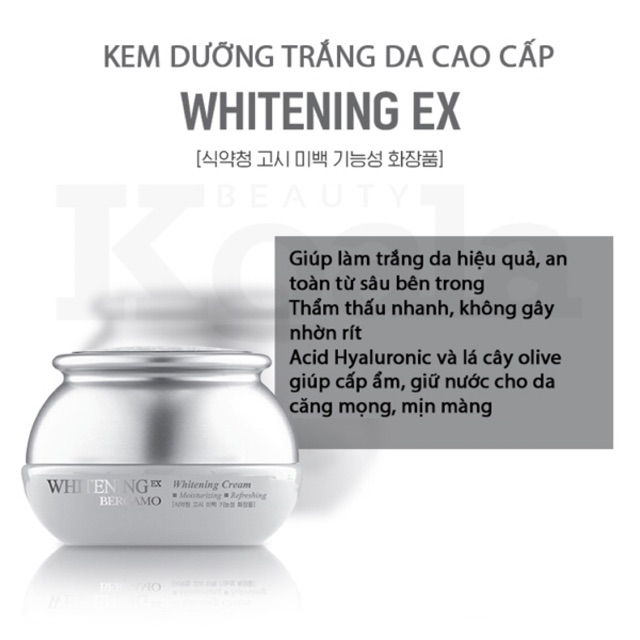 Kem Bergamo Luxury Whitening Ex Cream Dưỡng Trắng Da Hàn Quốc