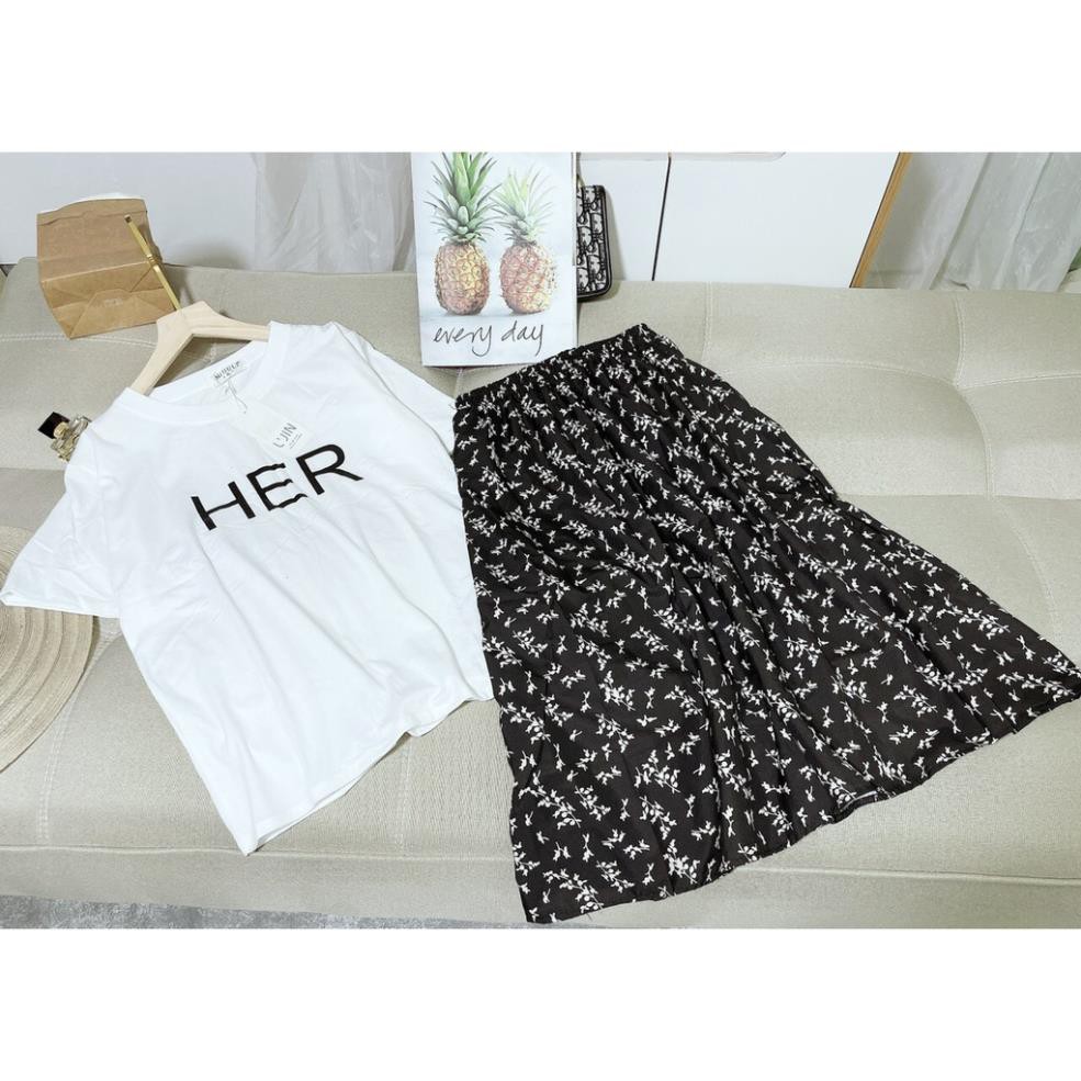 Áo phông nữ kèm váy hoa nhí siêu hot 2021 - Bao form chất, mặc là xinh , , | BigBuy360 - bigbuy360.vn