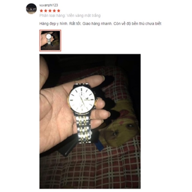 Đồng Hồ Dây Thép Nam Orlando Sang Trọng, Máy Nhật bảo hành 6th