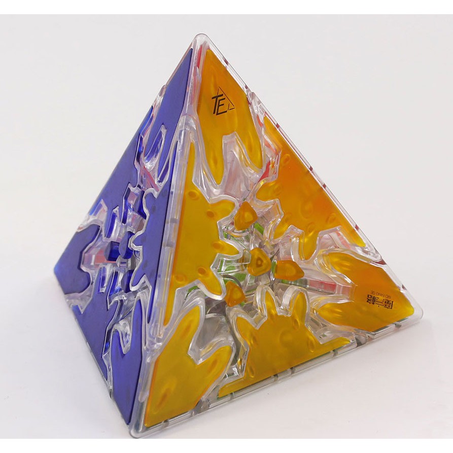 QiYi Gear Trong Suốt Pyraminx Cylinder Sphere 3x3 Cube Transparent Rubik Biến Thể Bánh Răng
