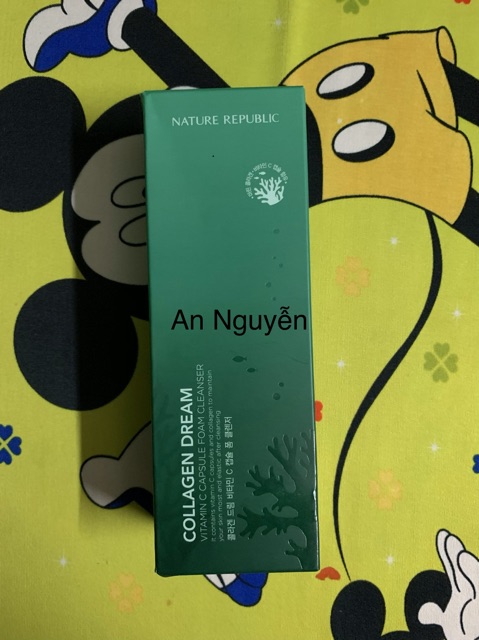 SỮA RỬA MẶT COLLAGEN NATURE REPUBLIC 150ml-COLLAGEN VITAMIN C CAPSULE FOAM CLEANSER