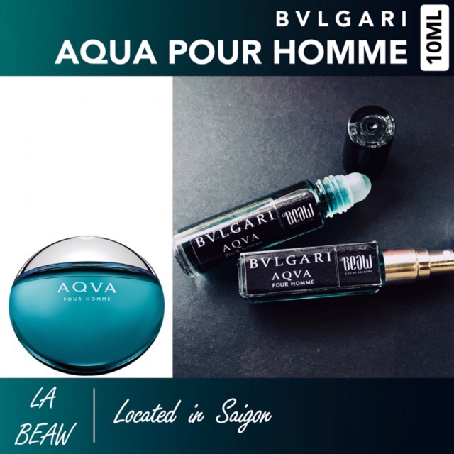 Nước Hoa Nam BVL Aqua Pour Homme 🐋 Mini 10ml Dạng Lăn Dạng Xịt-Dầu Thơm Bỏ Túi Size Nhỏ Tiện Dụng-LaBeaw