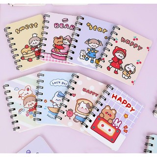 Sổ Lò Xo Sổ Mini Sổ Ghi Chép Sổ Lò Xo A7 Đẹp Cute Dễ Thương Tiện Dụng Cho Bé Bạn Gái Học Sinh